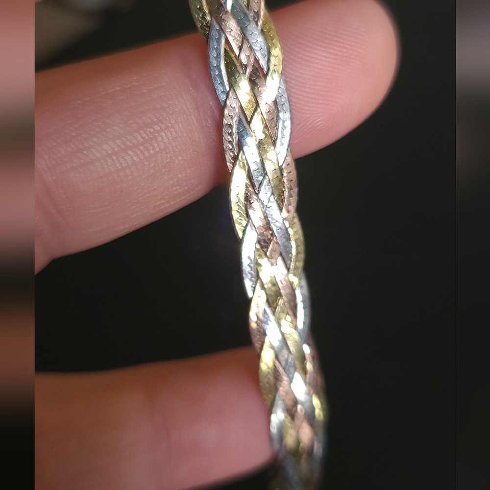 Braided 8in Sterling Silver Bracelet - Picture 7 of 7